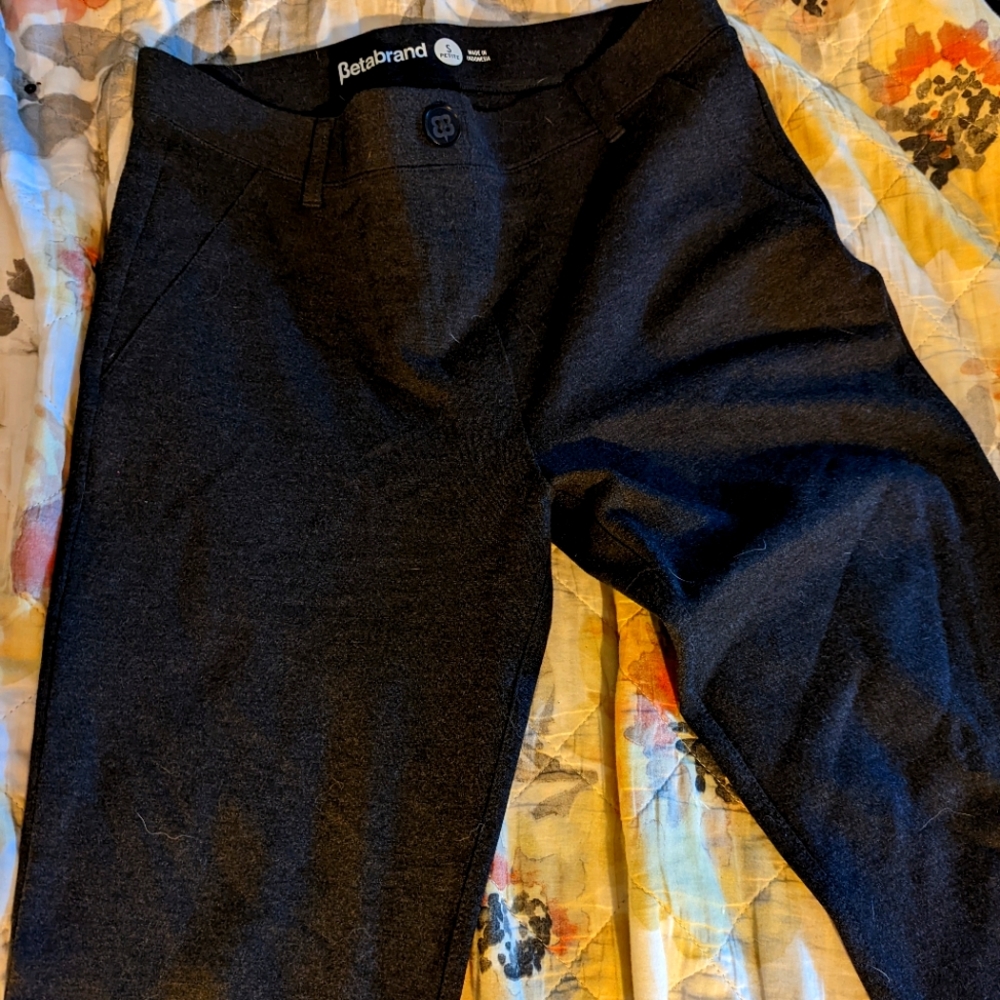 Betabrand Yoga Dress Pants Charcoal